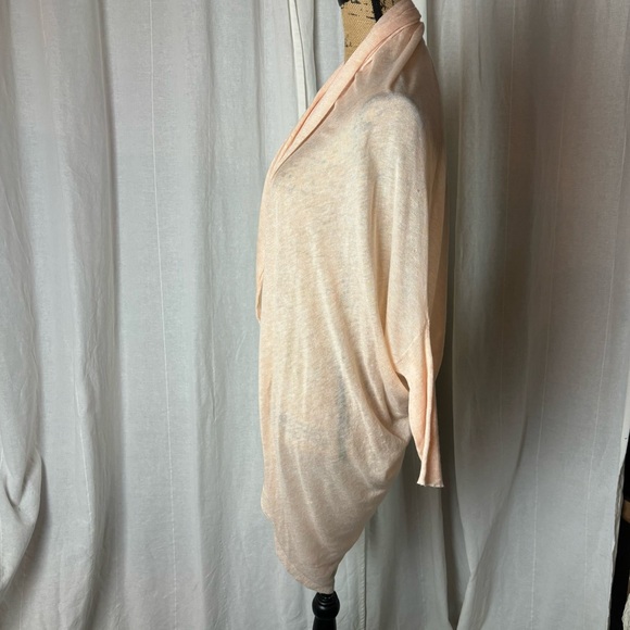 Eileen Fisher  Tencel Merino Long Cocoon Cardigan Medium Peach Lightweight XS - Picture 4 of 8